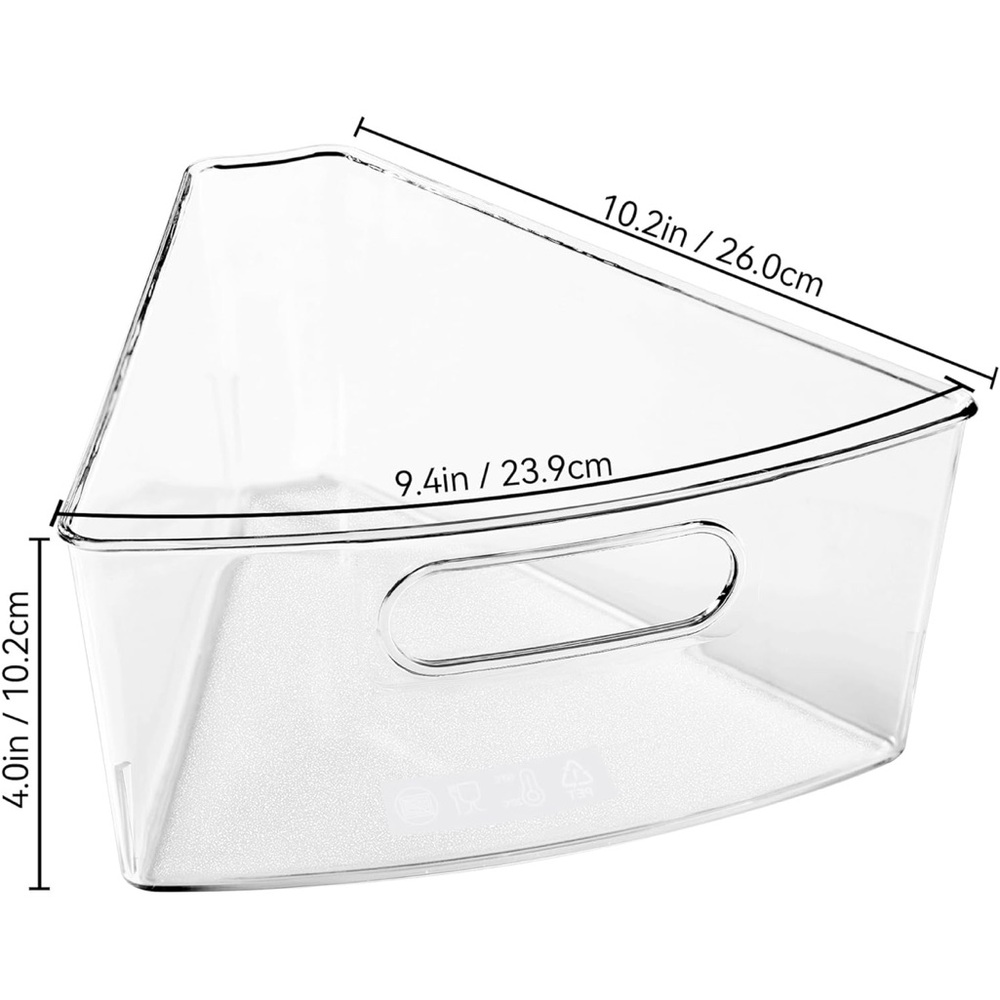 Clear Corner lazy Susan Storage Bin
